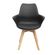 Cadeira com Bracos Joly Wood Or Design Assento Em Polipropileno Preto Base Madeira -2-
